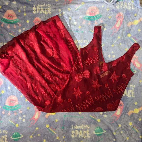 Victoria's Secret Other - Vintage babydoll Victoria secret red slip star geometric patterns size medium